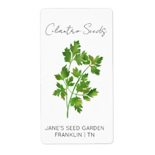 Aufkleber für Saatgutpackung   Cilantro-Saatgut