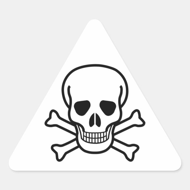 Aufkleber für Schädel und Kreuzknochen (Vorderseite)