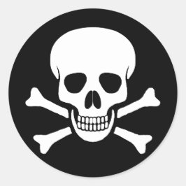 Aufkleber für Schädel und Kreuzknochen