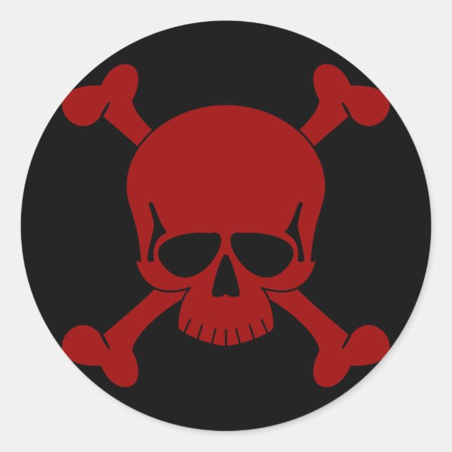 Aufkleber für Schädel und Kreuzknochen (Vorderseite)