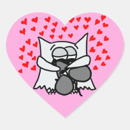 Aufkleber für Schleppkissen mit Eule und Maus