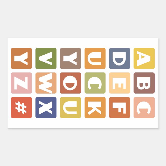 Aufkleber für schmutzige Alphabets (Vorderseite)