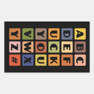 Aufkleber für schmutzige Alphabets