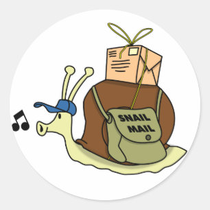 Aufkleber für Schneckenpost