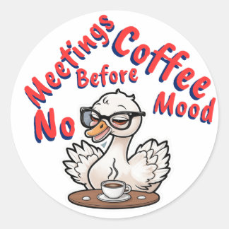 Aufkleber für Schwan mit Kaffee