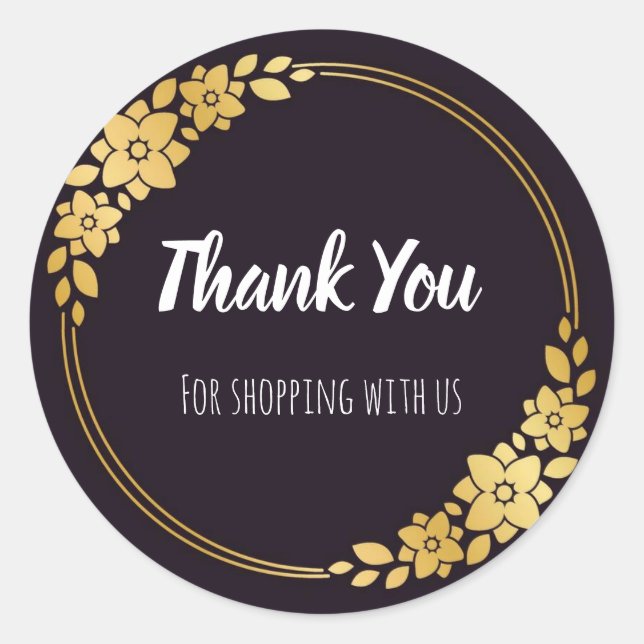 Aufkleber für Schwarz- und Goldgeschäfte (Vorderseite)