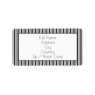 Aufkleber für Schwarz-Weiß-Streifen Adressaufkleber