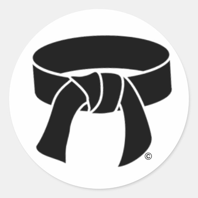 Aufkleber für schwarze Gürtel (Vorderseite)