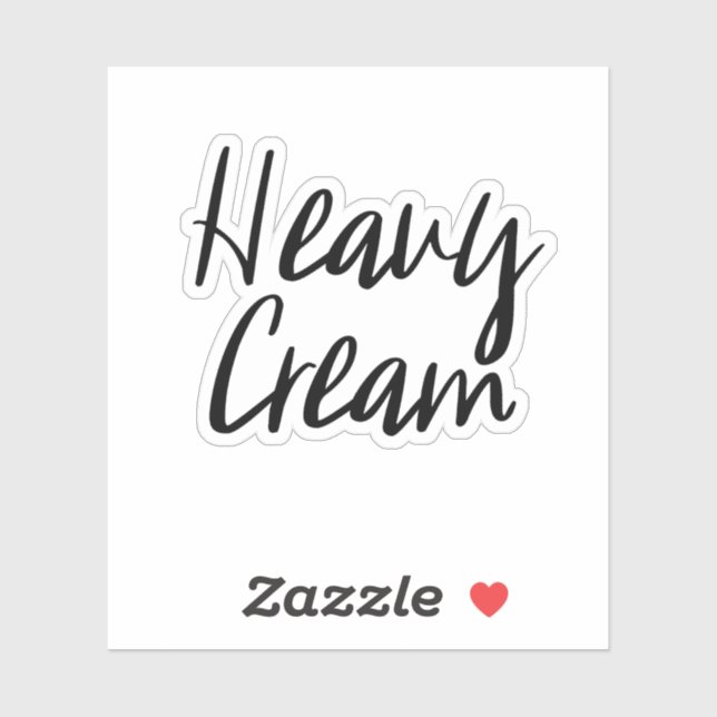 Aufkleber für schwere Creme (Blatt)