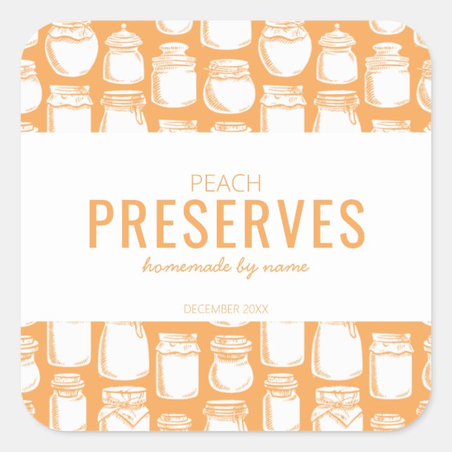 Aufkleber für selbstgemachte Peach (Vorderseite)