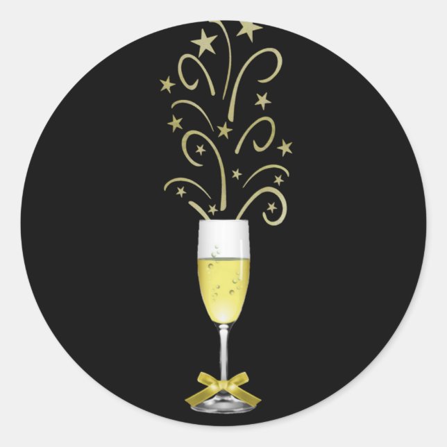 Aufkleber für Silvester-Party (Vorderseite)