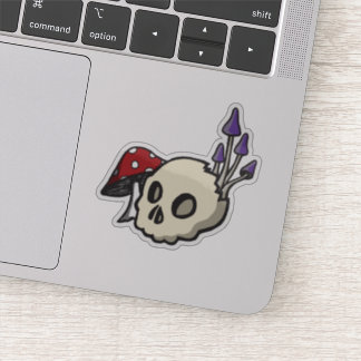 Aufkleber für Skull und Pilze