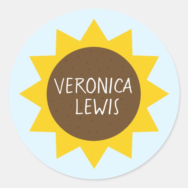 Aufkleber für Sonnenblumen (Vorderseite)