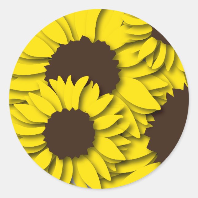 Aufkleber für Sonnenblumen (Vorderseite)
