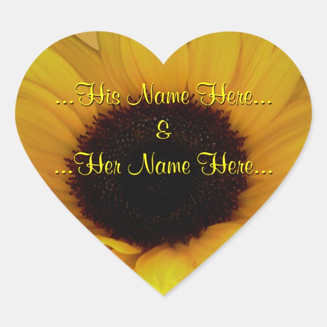 Aufkleber für Sonnenblumen Personalisiert Sonnenbl (Vorderseite)