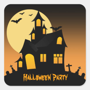 Aufkleber für Spuk Halloween-Party