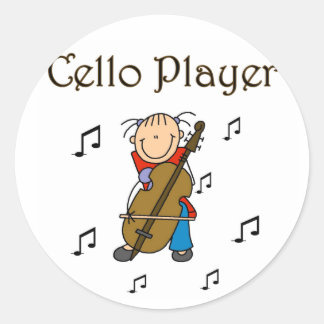 Aufkleber für Strichmännchen Cello Player