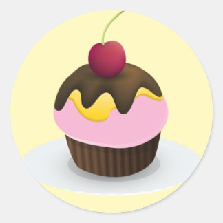 Aufkleber für süße Leckerei, Cupcake