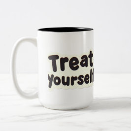 Aufkleber für süße Leckereien Zweifarbige Tasse