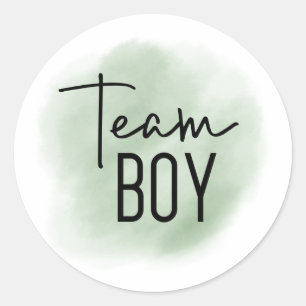 Aufkleber für Team Boy Sage Green Gender