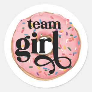 Aufkleber für Team Girl Donut Gender