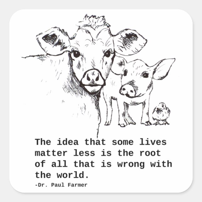 Aufkleber für Tierrechte (Vorderseite)