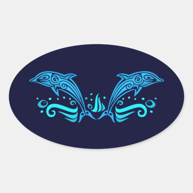 Aufkleber für Tribal-Delphine (Vorderseite)