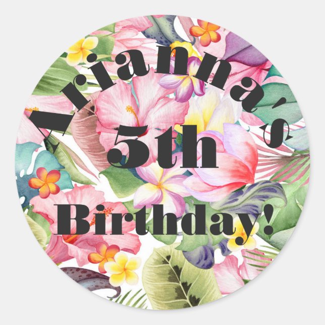 Aufkleber für tropischen Umschlag Aufkleber (Vorderseite)