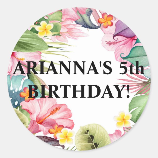 Aufkleber für tropischen Umschlag Aufkleber (Vorderseite)