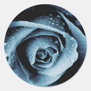 Aufkleber für Umschlag Aufkleber der blauen Rose