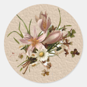 Aufkleber für Umschlag Aufkleber mit Blumenmotiven