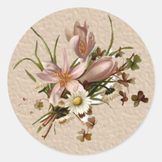 Aufkleber für Umschlag Aufkleber mit Blumenmotiven (Vorderseite)
