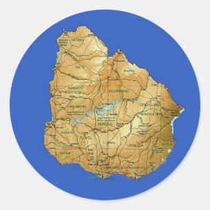 Aufkleber für Uruguay-Karte