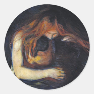 Aufkleber für Vampire - Vintages Malen nach Munch