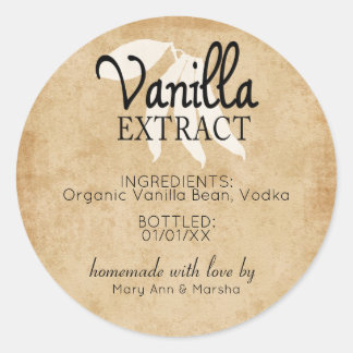 Aufkleber für Vanilla Extract