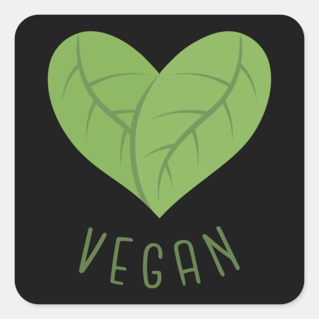 Aufkleber für vegane LIEBE (Vorderseite)