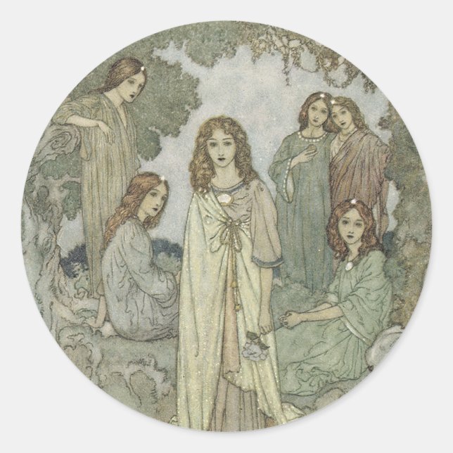 Aufkleber für viktorianische Fee (Vorderseite)