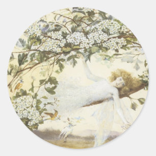 Aufkleber für viktorianische Fee - Fee für Kinder