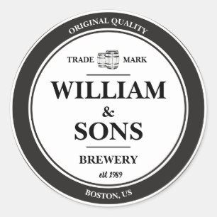 Aufkleber für Vintage Beerfabrik