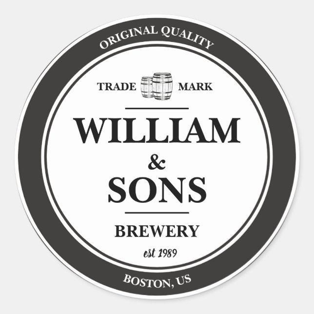 Aufkleber für Vintage Beerfabrik (Vorderseite)