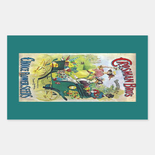 Aufkleber für Vintage Blumengartenwerbung