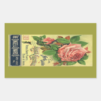Aufkleber für Vintage Heirloom-Rose Werbeabdeckung