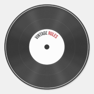 Aufkleber für Vintage Regeln