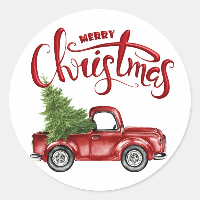 Aufkleber für Vintage rote LKW (Vorderseite)