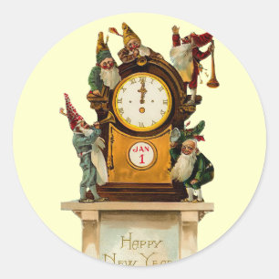 Aufkleber für Vintage Silvester