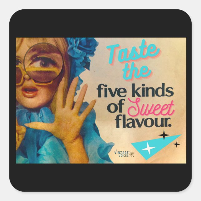 Aufkleber für Vintage Stimmen (Vorderseite)