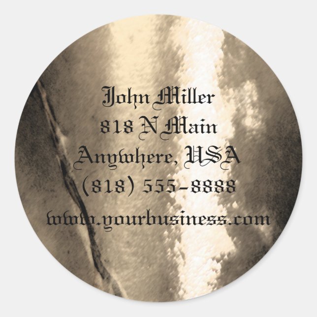 Aufkleber für Vintages Gold und Stone Business (Vorderseite)