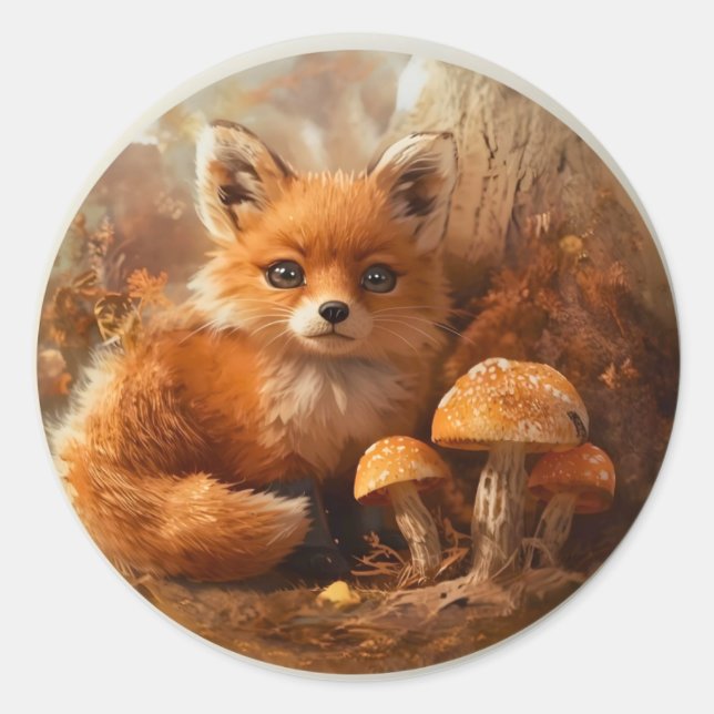 Aufkleber für Wälder - Niedliches Waldtier Pa (Vorderseite)