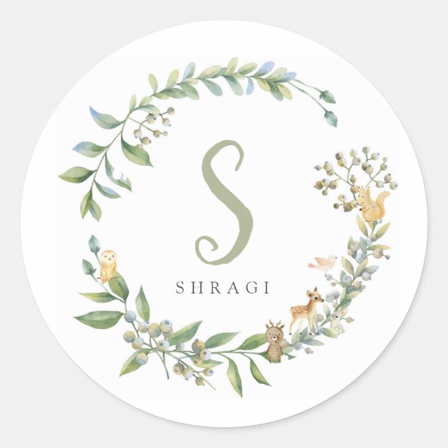 Aufkleber für Waldtiere (Vorderseite)