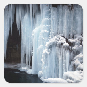 Aufkleber für Wasserfall gefroren.
